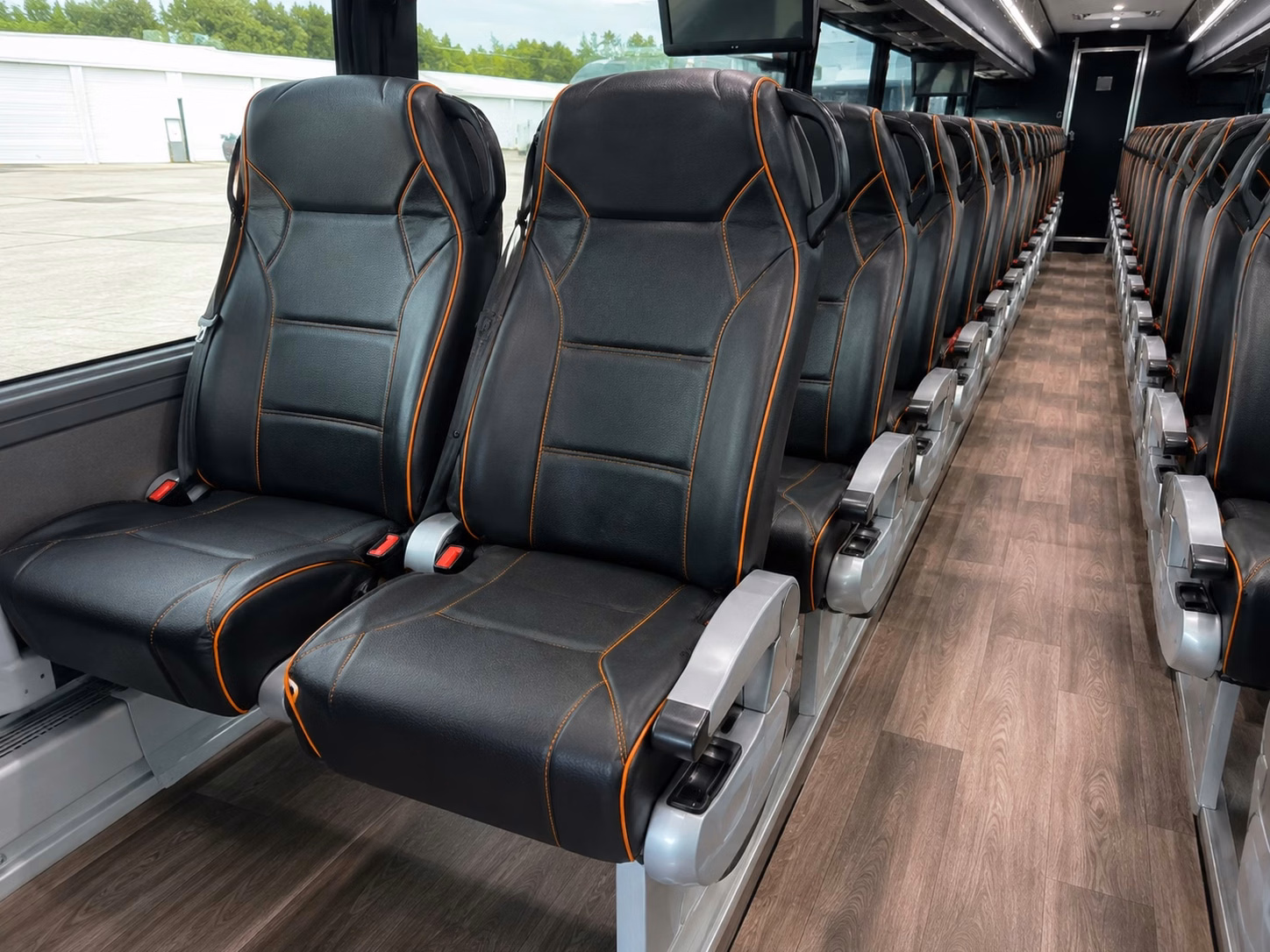 56 passenger charter bus interior