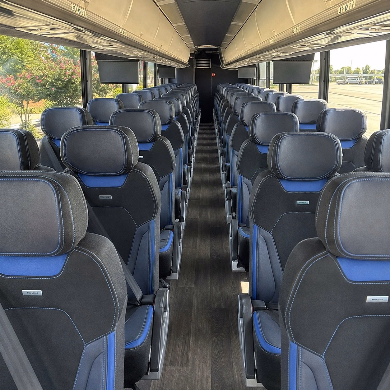 north port charter bus rental interior